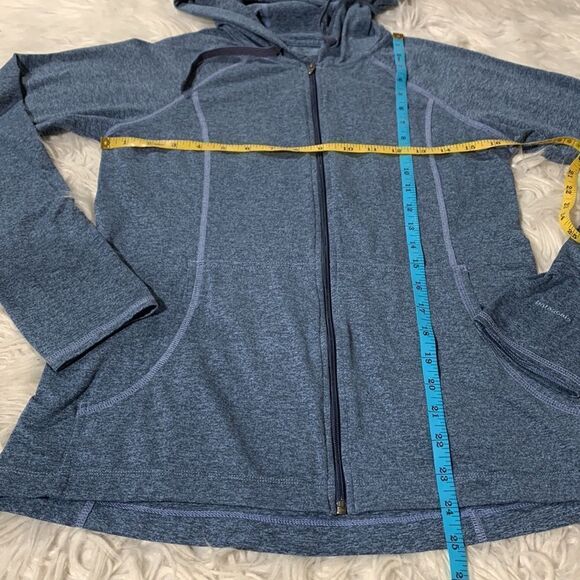 PATAGONIA Hoodie Jacket Grayish Blue Full Zip Pockets Thumb Hole 54905 Women's S - Picture 9 of 11